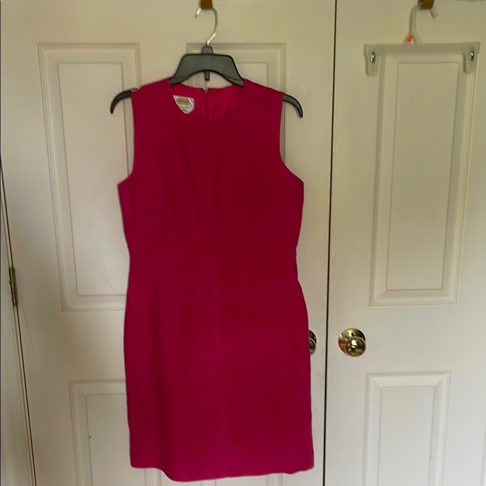 Talbots Pink Sleeveless Irish linen Sheath Dress 6
